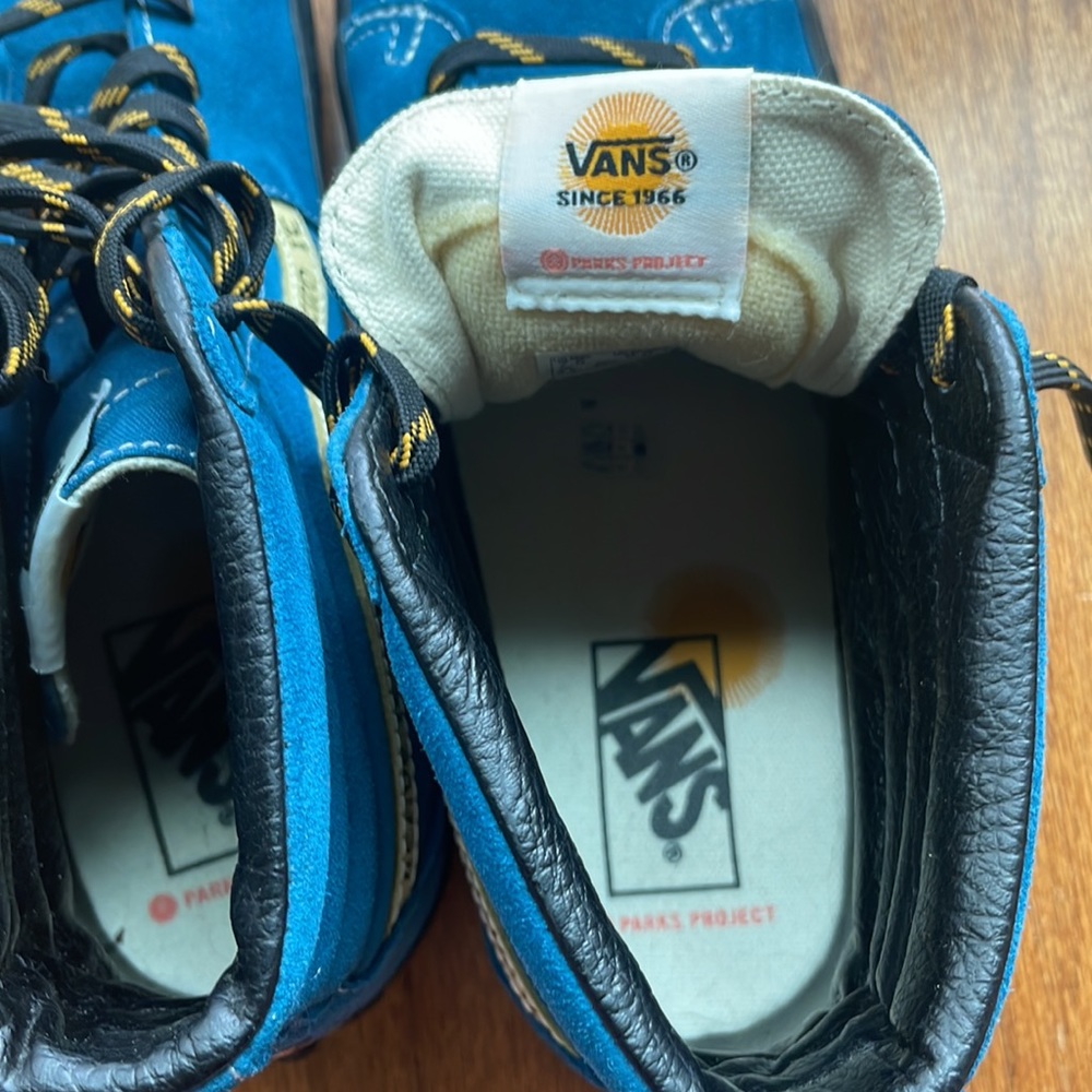 Vans + Parks Project Blue Suede Hightops - Picture 5 of 8